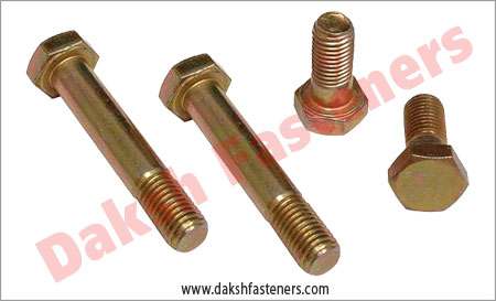 industrial bolts golden zinc plating precision fasteners  manufacturers exporters india