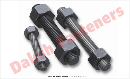 studs bolts with hex nuts precision fasteners  manufacturers exporters india