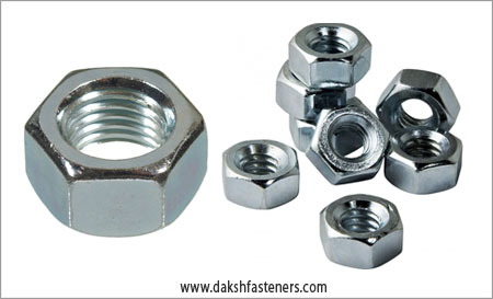 hex nuts plain finish precision fasteners  manufacturers exporters india